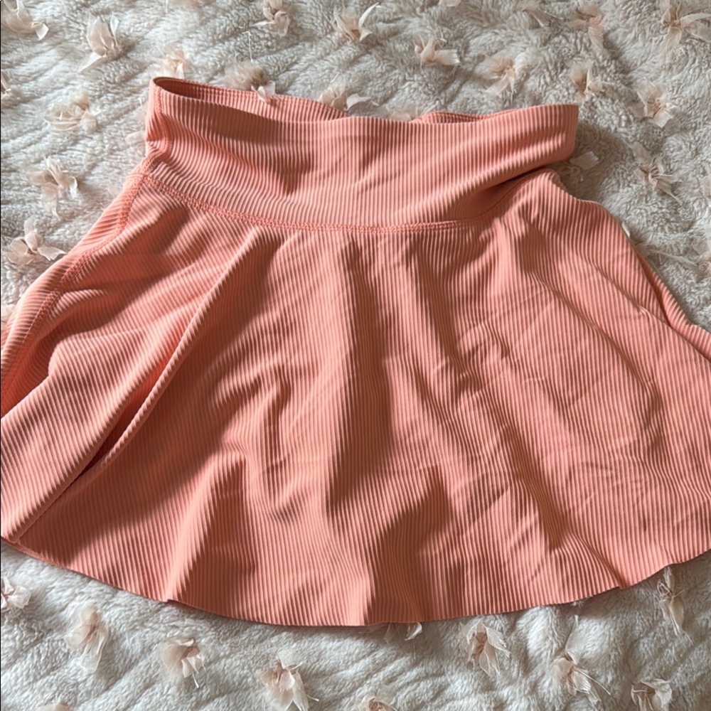 Peach Striped Women's Skirt